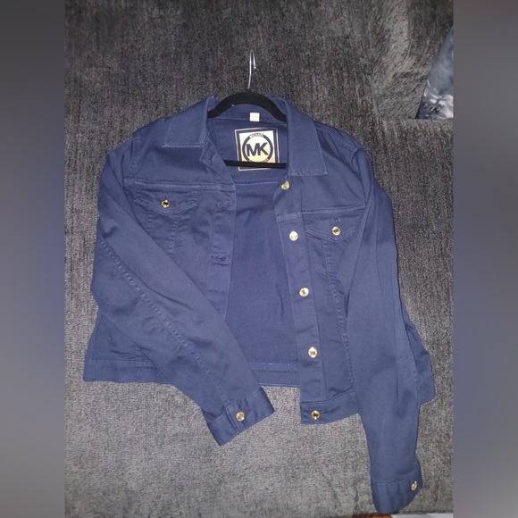 Michael Kors Women's Deep Blue Jean Jacket - Picture 1 of 8